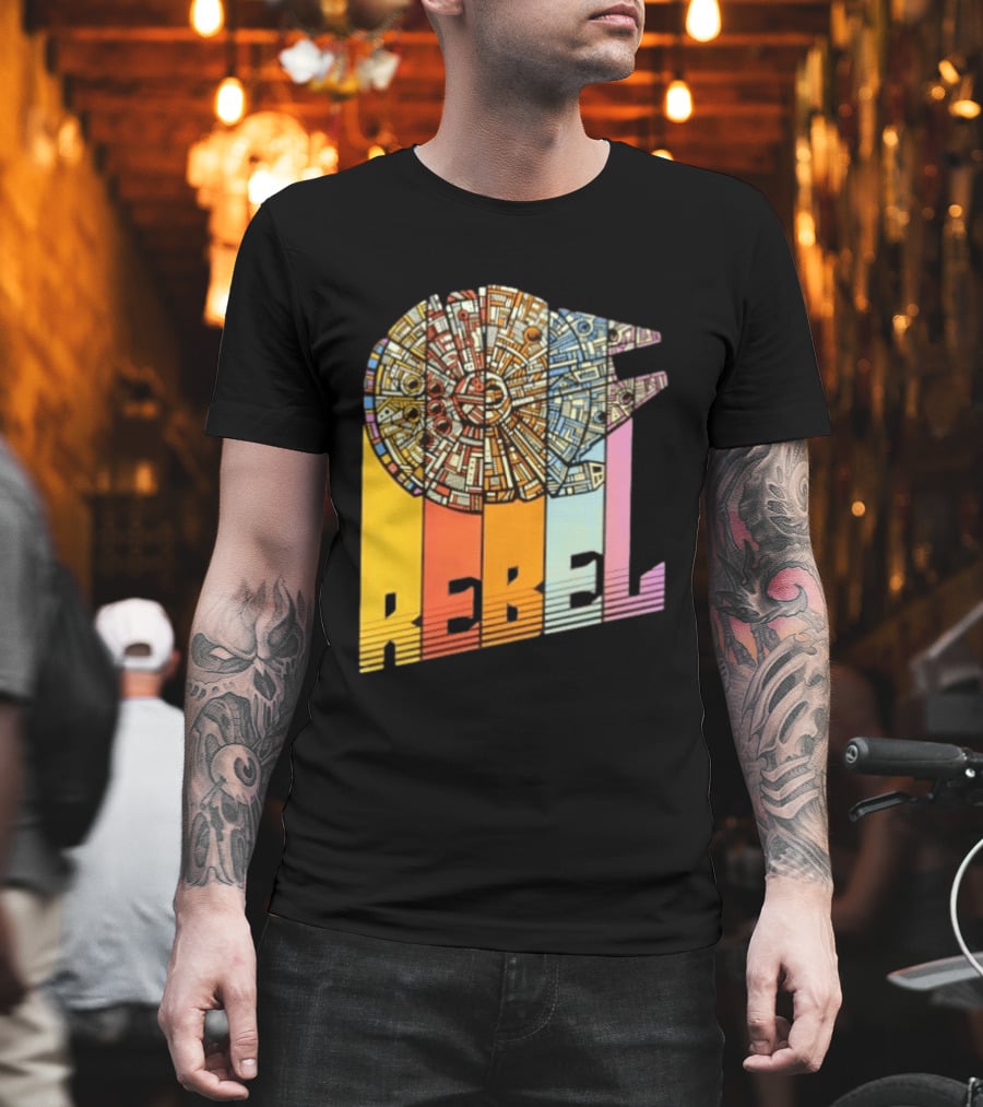 Millennium Falcon REBEL Star Wars Spaceship Movie T-Shirt