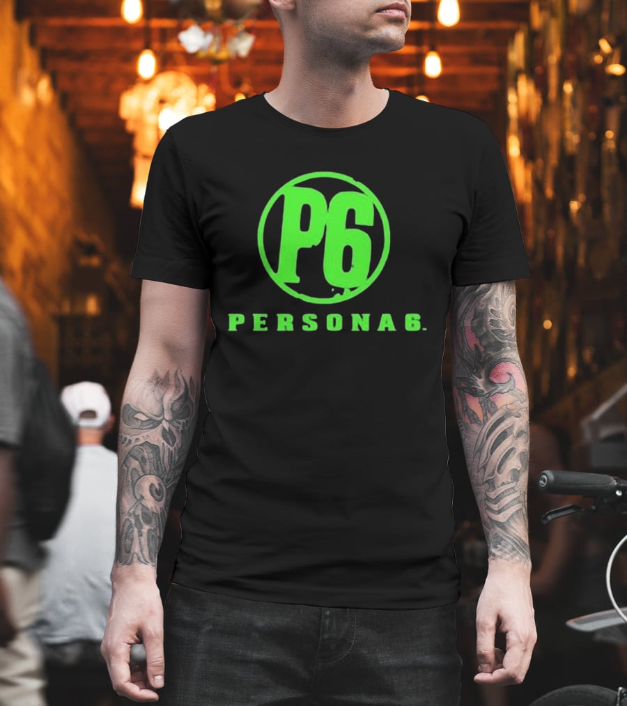 Persona 6 P6 Green Logo Commemorative T-Shirt