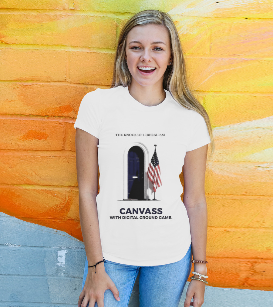 S With Flag And Doorway Digital Ground Game T-Shirt