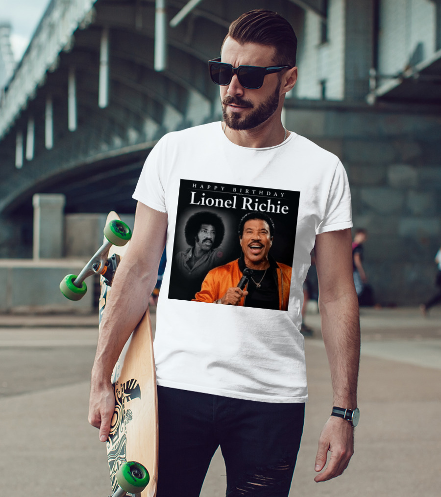 Happy Birthday Lionel Richie Vintage And Modern Singing Celebration T-Shirt