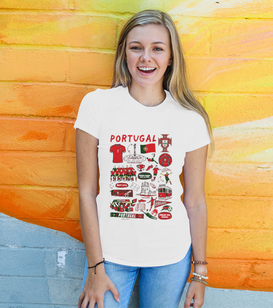 Portugal Football Team Seleção Das Quinas Euro 2016 Nations League Crest T-Shirt