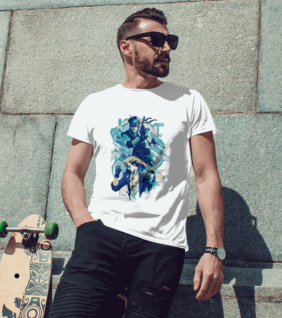 Solid Snake Frank Jaeger Tactical Espionage Metal Action T-Shirt