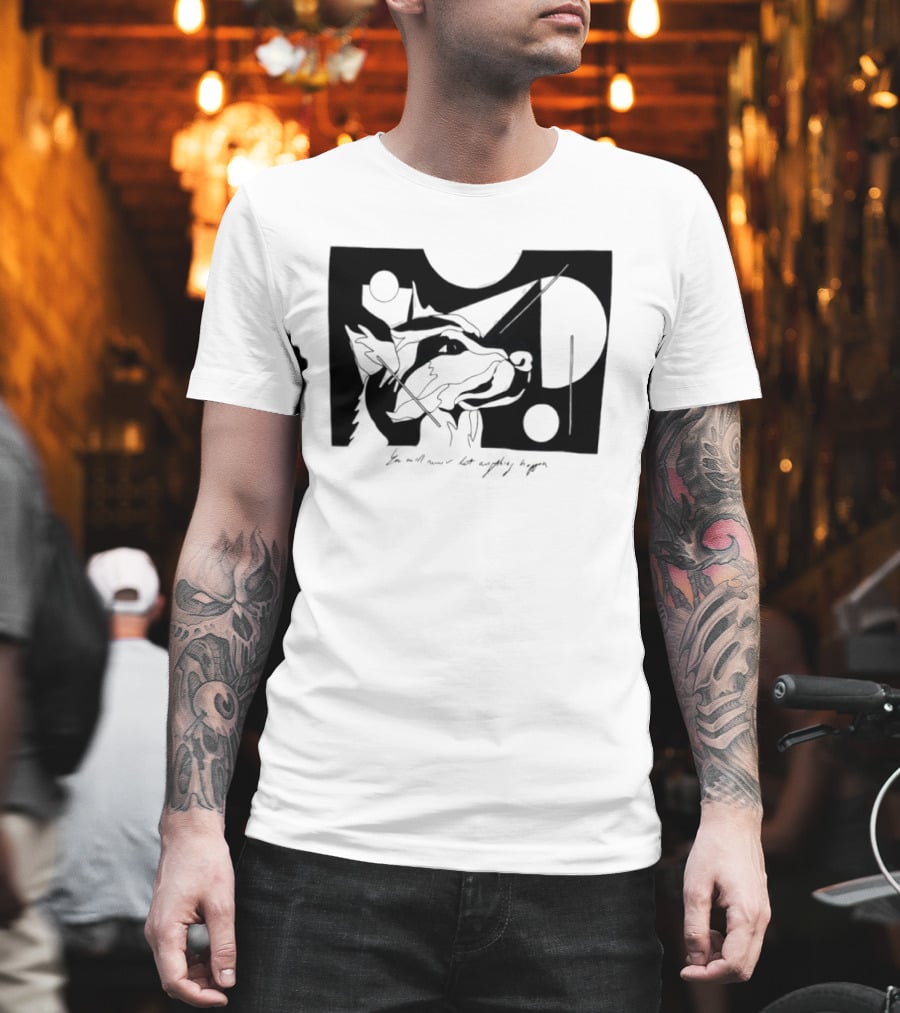 Wolf You Will Never Let Anything Happen Abstract Art Geometric Shapes T-Shirt
