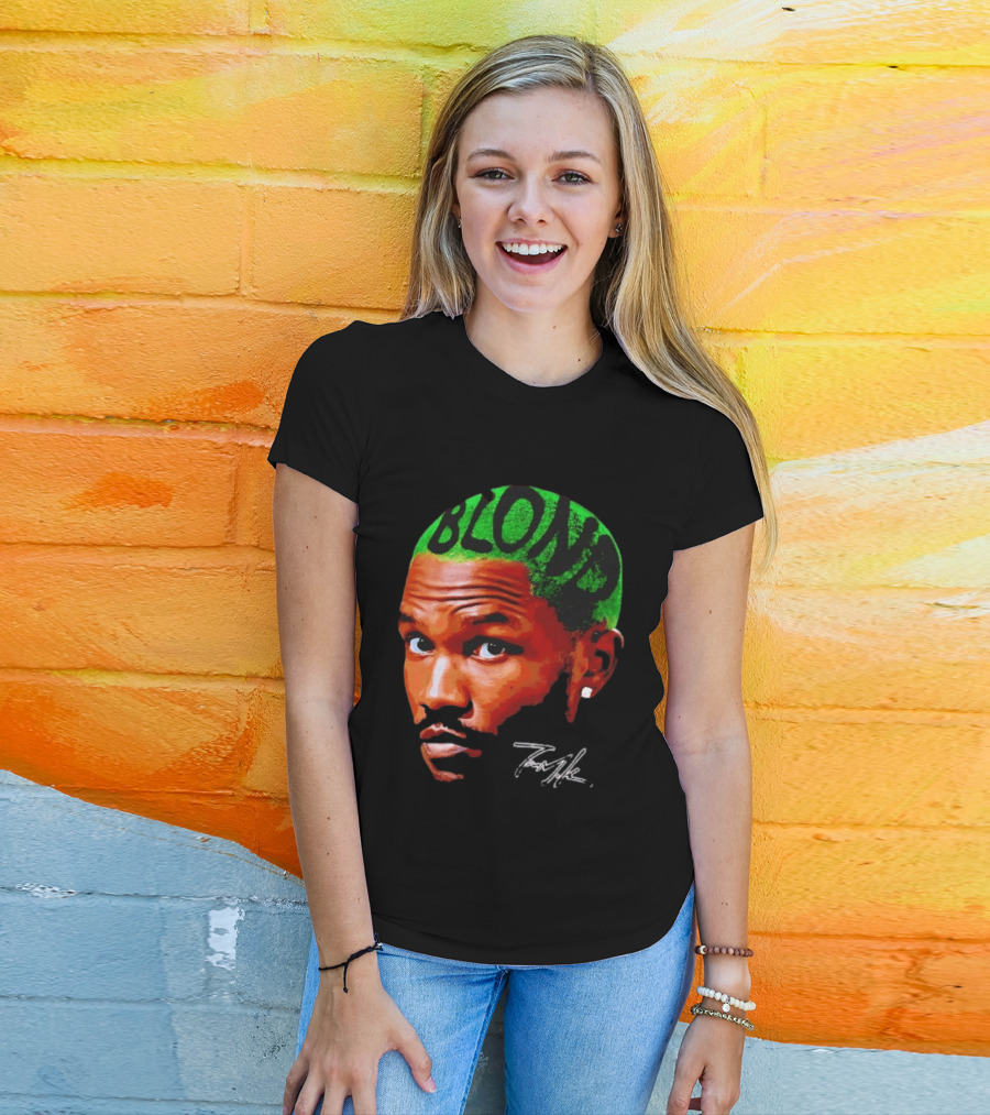 Frank Ocean Blond Album Cover Green Hair R&B Music T-Shirt