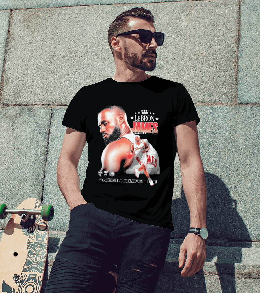 LeBron James Cleveland Cavaliers Once In A Lifetime NBA Heat Championships T-Shirt