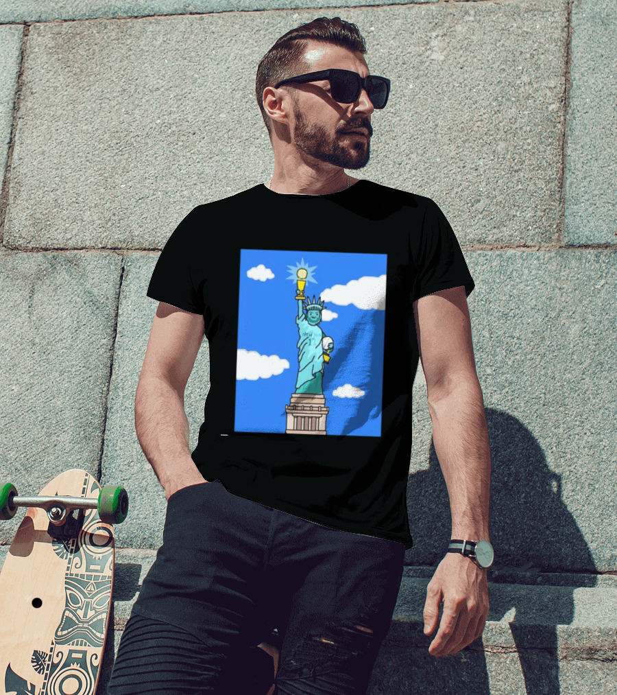 Jalen Brunson Statue Of Liberty New York 11 NBA Trophy T-Shirt