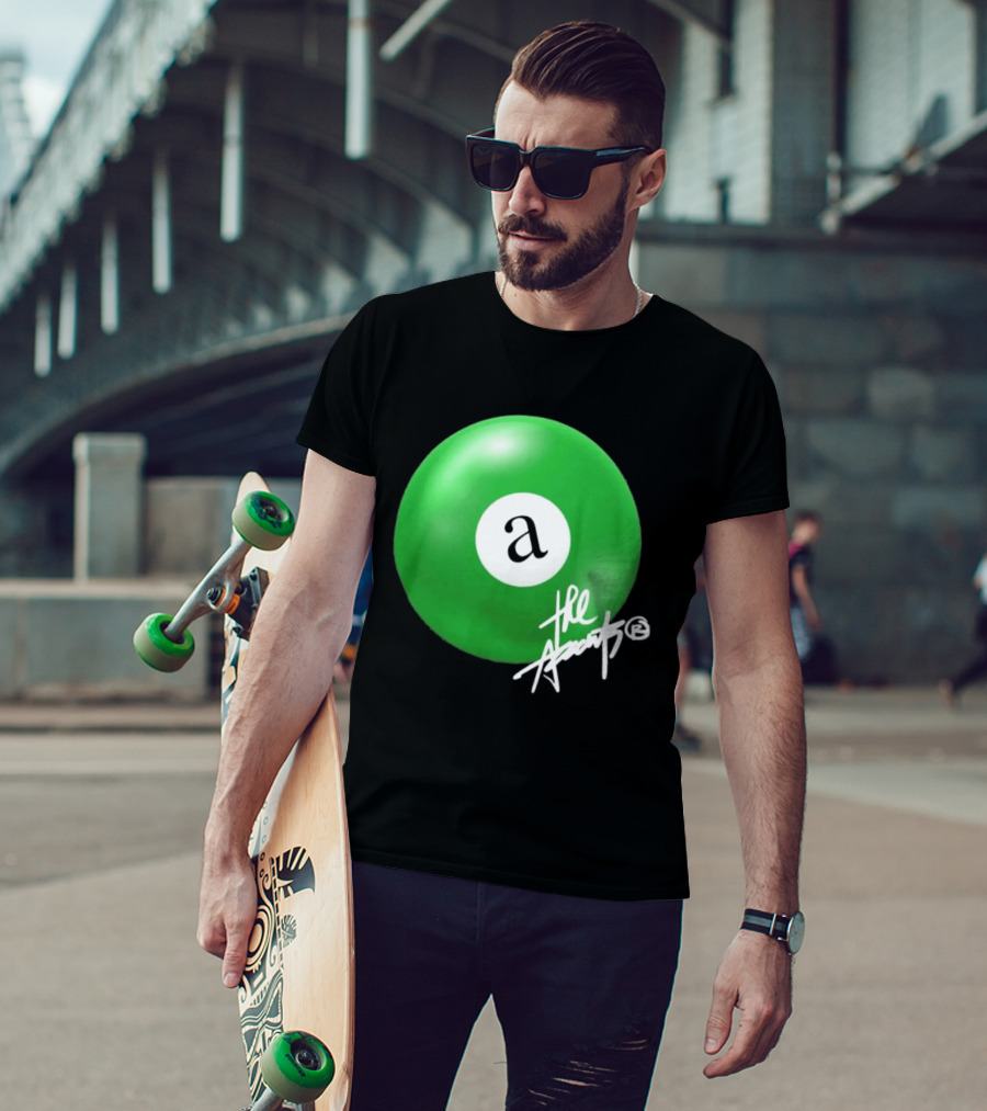 The Accents Collection Green Pool Ball Icon With Signature T-Shirt