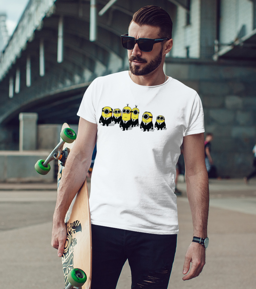 Minions Men In Black Movie Crossover Characters T-Shirt