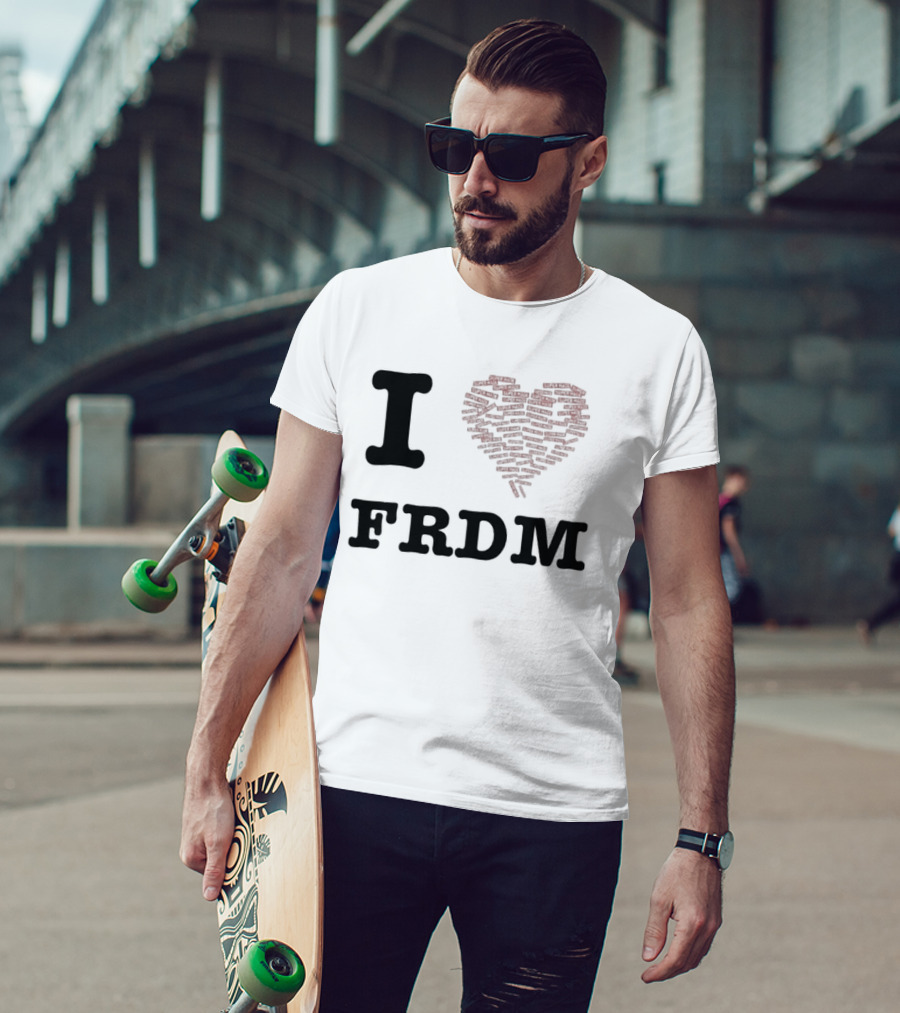 I Heart FRDM Supermade Clothing Heart T-Shirt