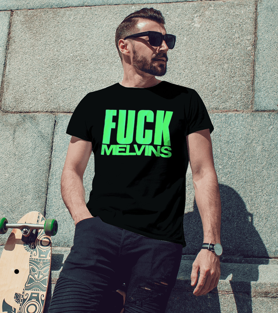 Fuck Melvins Bold Neon Green T-Shirt
