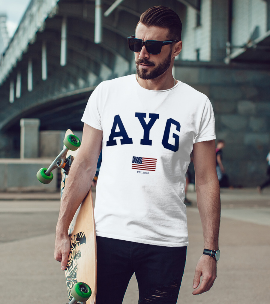 AYG American Flag EST 2020 4th Of July T-Shirt