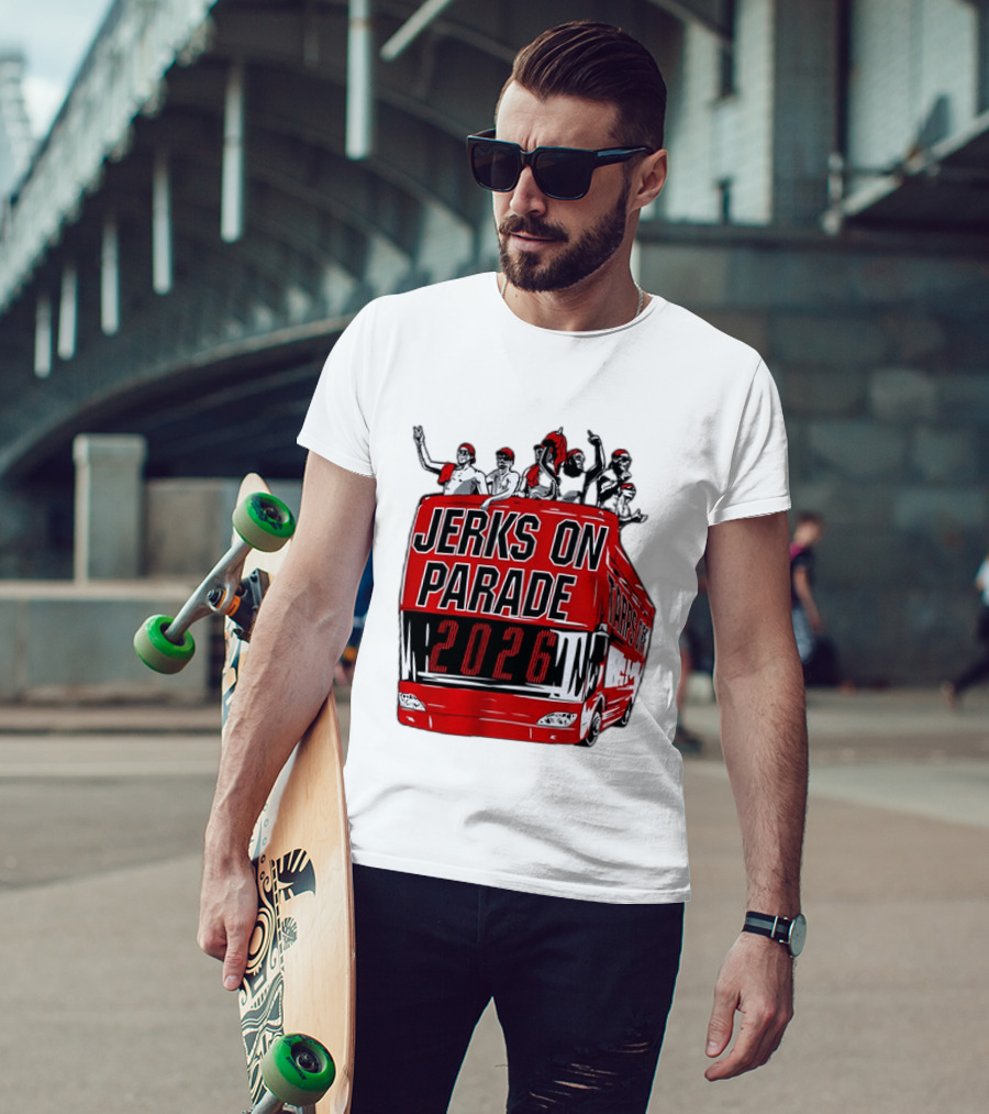 Jerks On Parade 2026 Carolina Hurricanes NHL Bus Fan Celebration T-Shirt