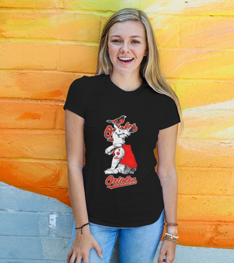 Orioles Cat Baltimore Baseball Orioles T-Shirt