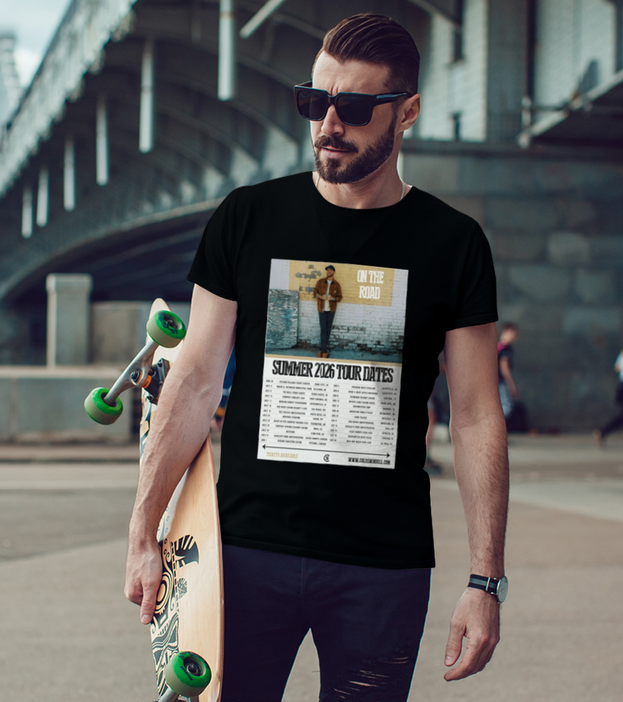 Cole Swindell On The Road Summer Tour 2026 Dates With Tickets Available T-Shirt