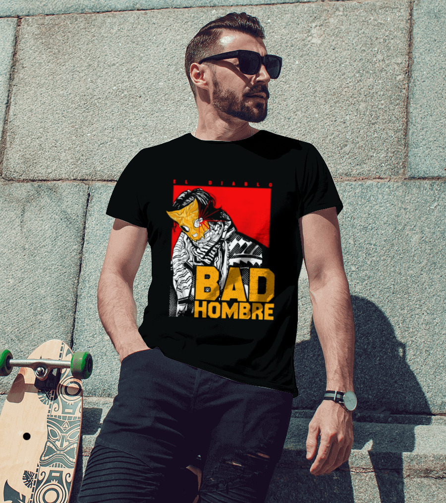 El Diablo Bad Hombre Mask Horror T-Shirt