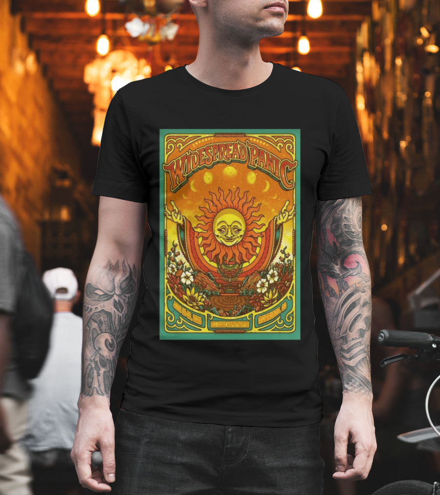 Widespread Panic Red Rocks June 26 28 2026 Morrison Colorado Sun And Moon T-Shirt