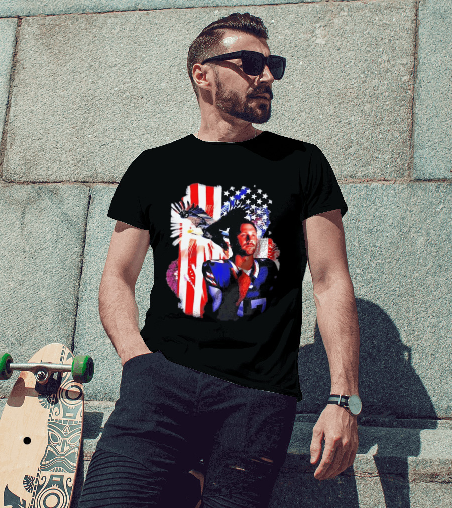 Josh Allen American Flag Eagle Patriots And Stars T-Shirt