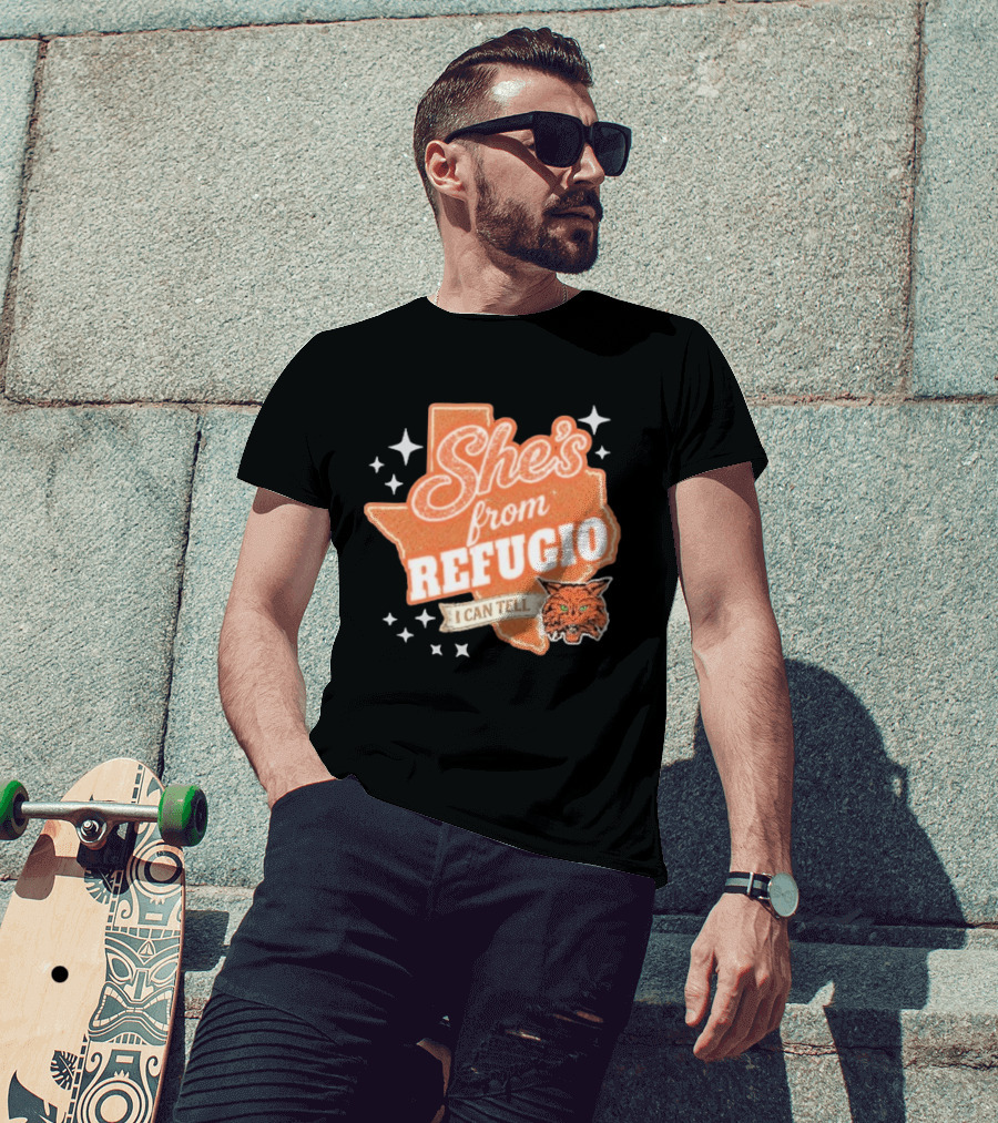 She's From Refugio I Can Tell Texas Wildcat Stars T-Shirt