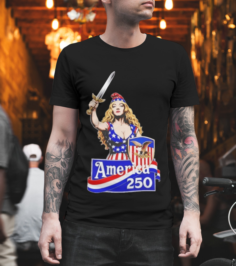 America 250 Strong Woman 4th Of July T-Shirt