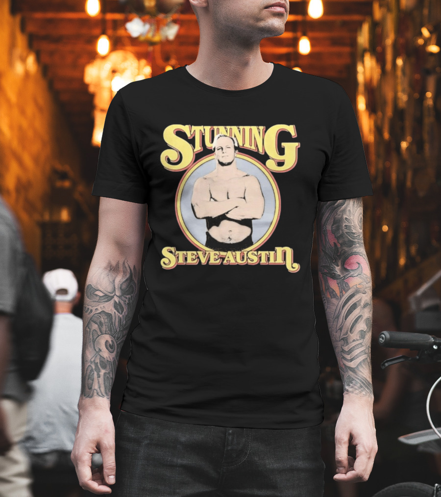 Stunning Steve Austin Professional Wrestling Iconic Pose T-Shirt