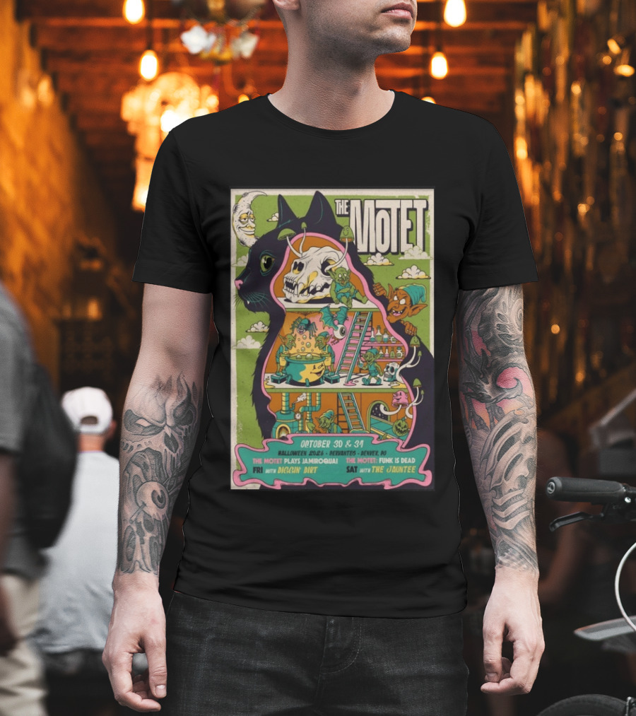 The Motet Halloween 2026 Denver October 30 31 Jamiroquai Funk Is Dead Diggin Dirt Jauntee T-Shirt