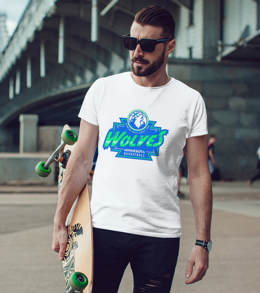 Wolves Minnesota Basketball Running Wild Since 1989 T-Shirt