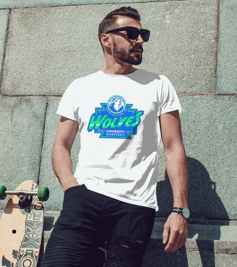 Wolves Minnesota Basketball Running Wild Since 1989 T-Shirt