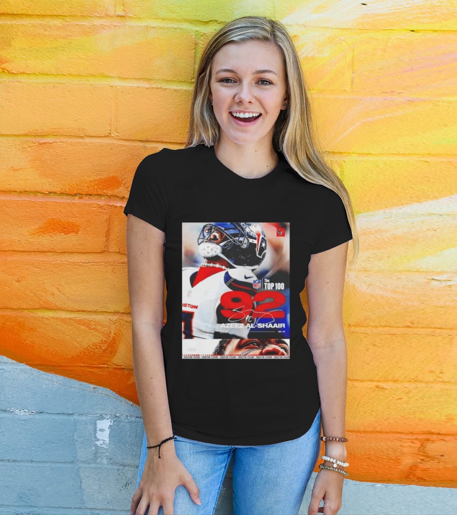 Houston Texans Azeez Al Shaair 92 NFL Top 100 Linebacker T-Shirt