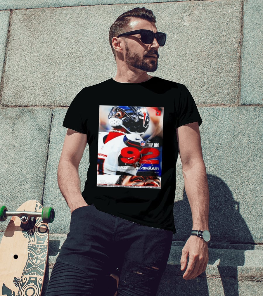Houston Texans Azeez Al Shaair 92 NFL Top 100 Linebacker T-Shirt