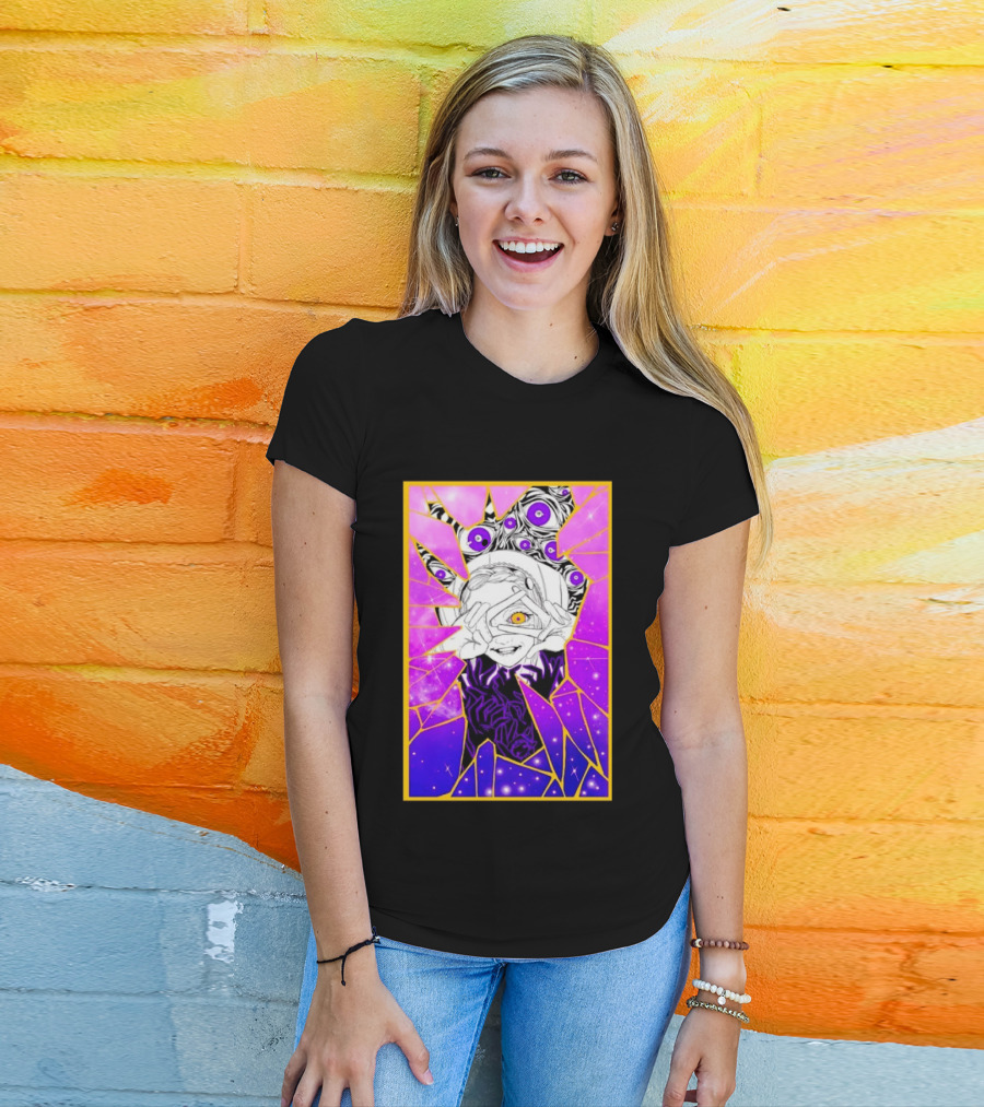 Makima Chainsaw Man Stained Glass Cosmic Galaxy Eyes T-Shirt