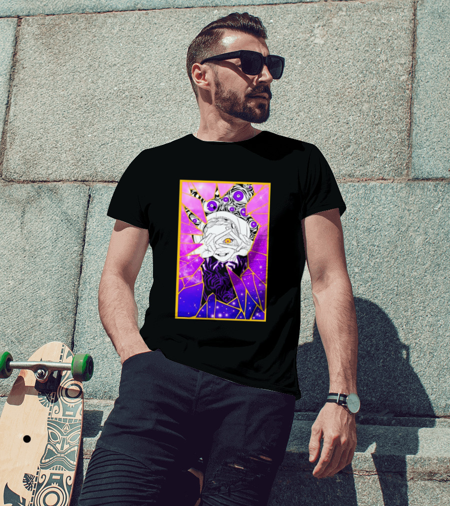 Makima Chainsaw Man Stained Glass Cosmic Galaxy Eyes T-Shirt
