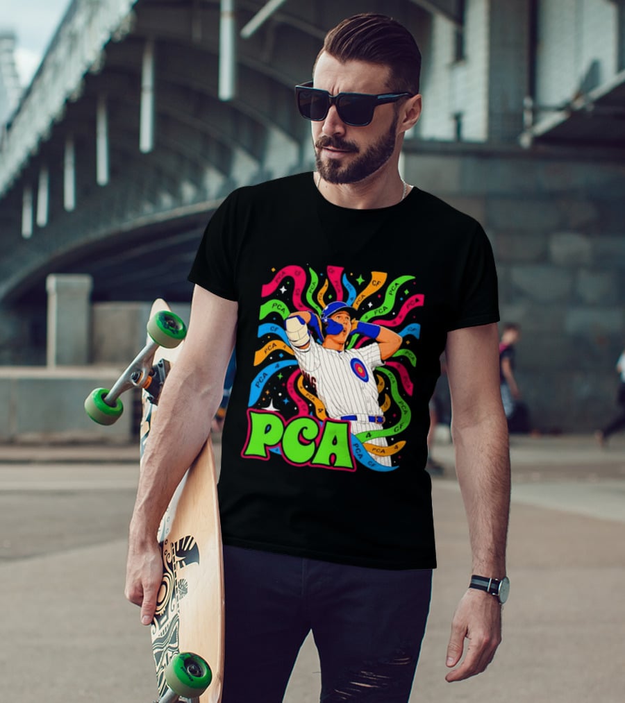 PCA Baseball Player Vibe Retro Style With Cosmic T-Shirt