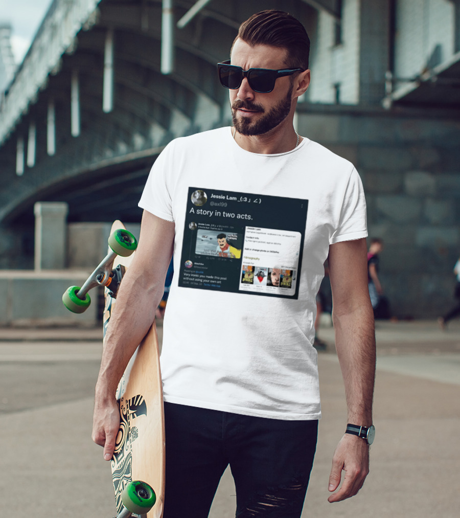 Jessie Lam A Story In Two Acts Tweet Comic Art Reference T-Shirt