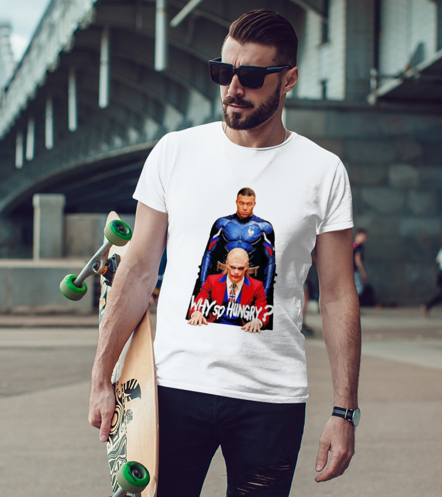 Kylian Mbappé Erling Haaland The Dark Knight Why So Hungry Joker T-Shirt
