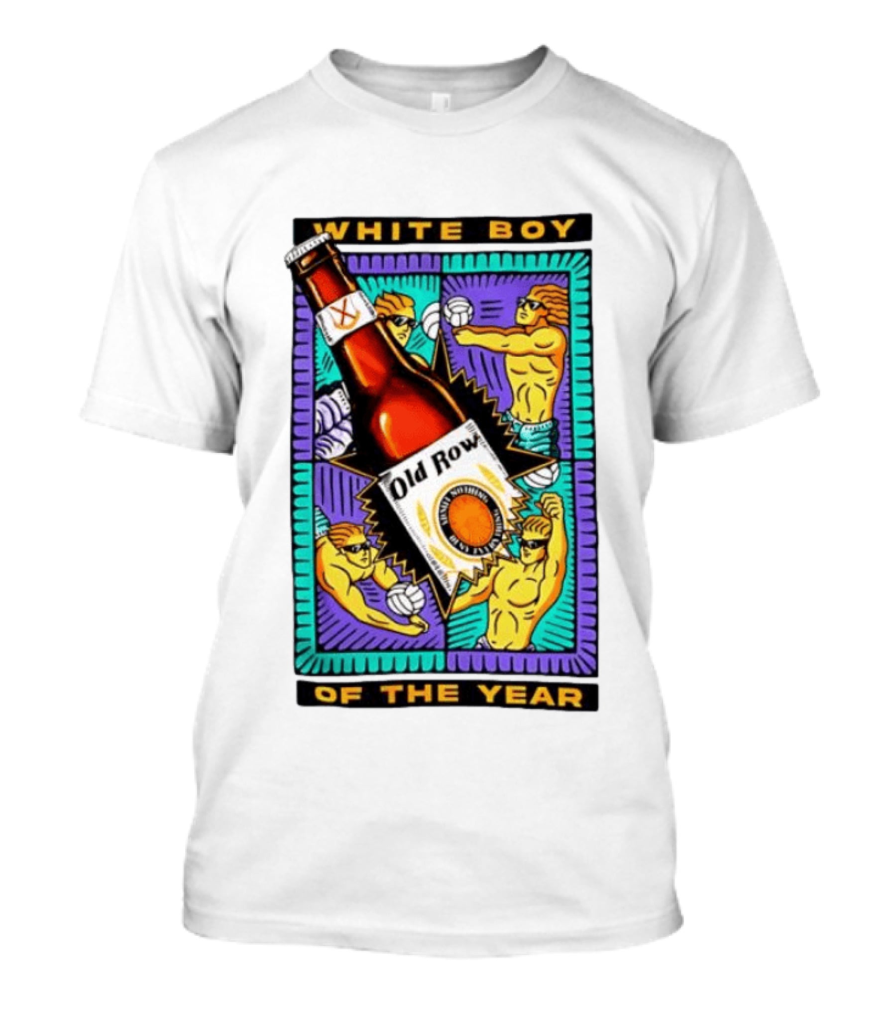 White Boy Of The Year Old Row Admit Nothing Deny Everything Volleyball T-Shirt