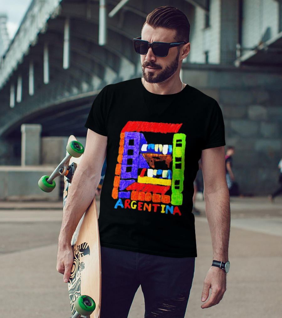 Celebrate Argentina Painted Colorful Urban Architecture T-Shirt