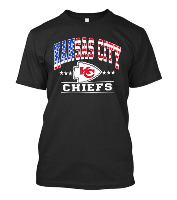 Kansas City Chiefs Americana Patriotic Flag Stars T-Shirt