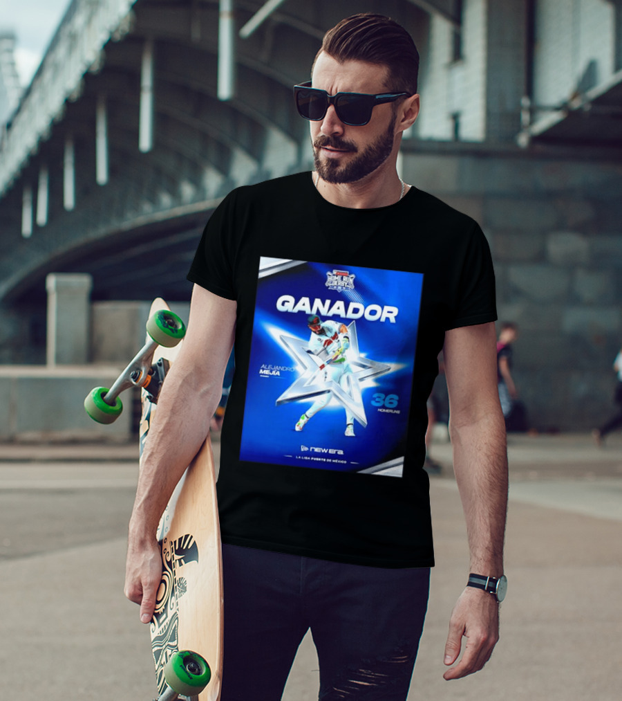 Ganador Alejandro Mejía Home Run Derby 36 Homeruns La Liga Fuerte De México T-Shirt
