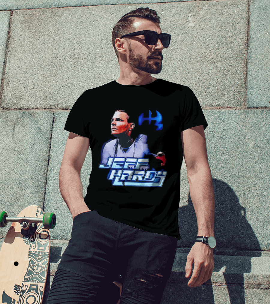 Jeff Hardy WWE Superstar Blue And Red T-Shirt