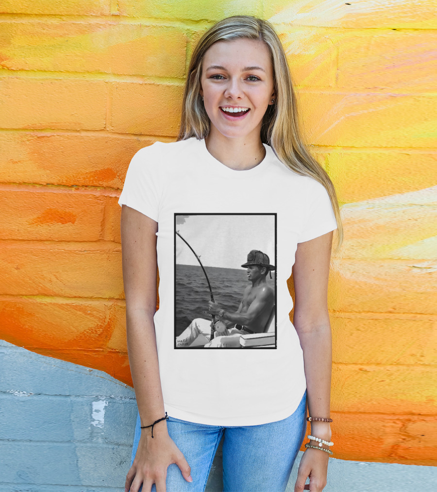 Paul Newman Fishing Wrk Hrd Ply Hrd HARRISON1973 T-Shirt