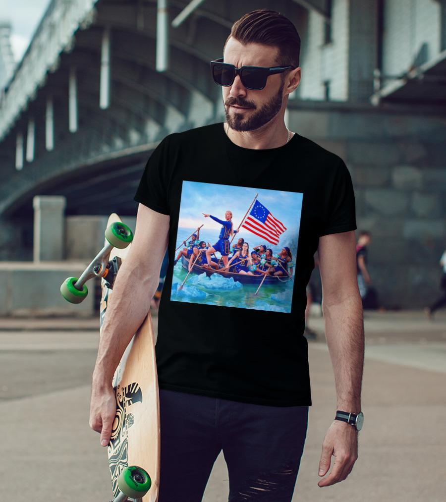 Indiana Fever Crossing The Delaware With Floaties Basketball Team T-Shirt
