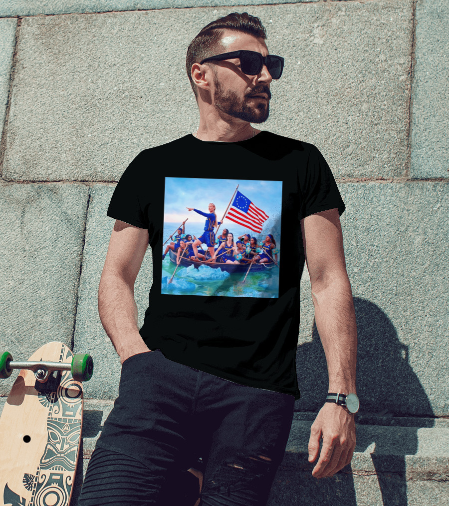 Indiana Fever Crossing The Delaware With Floaties Basketball Team T-Shirt