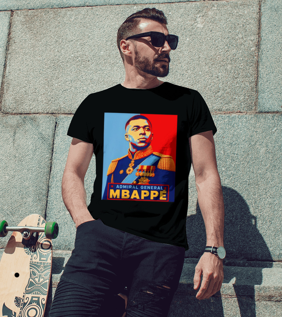 Admiral General Mbappe Propaganda Football T-Shirt