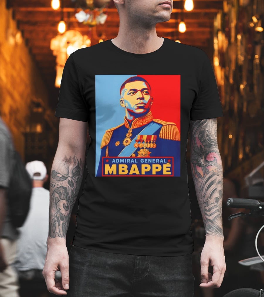 Admiral General Mbappe Propaganda Football T-Shirt