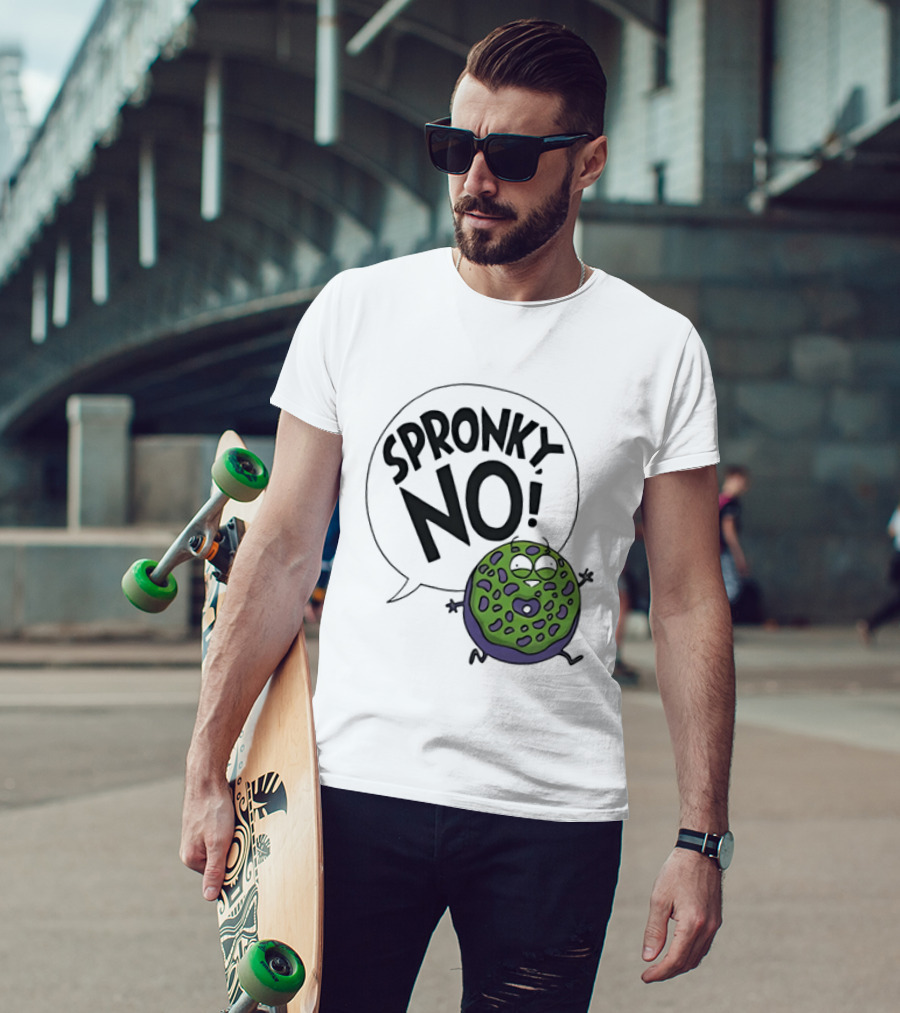 Donut Squad Spronky No Green Cartoon Doughnut T-Shirt