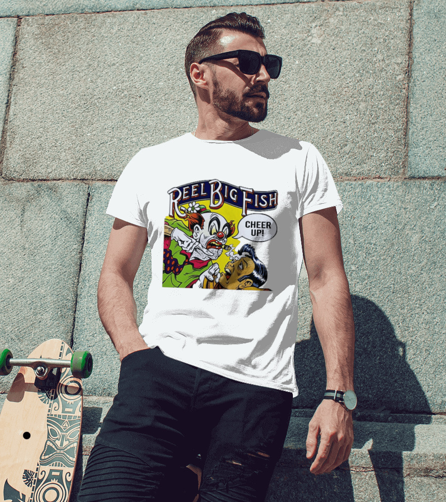 Reel Big Fish Cheer Up Clown Comic T-Shirt