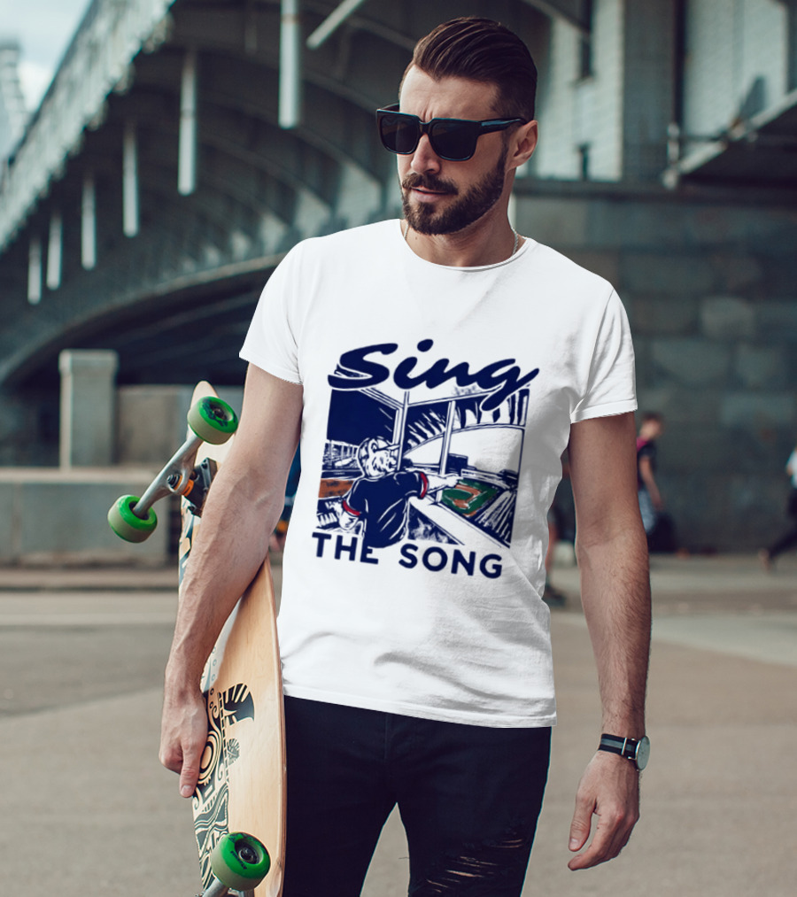 Sing The Song Chicago Cubs Clark The Cub Baseball Stadium Music T-Shirt