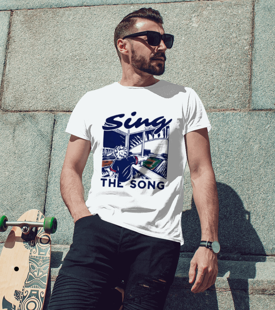 Sing The Song Chicago Cubs Clark The Cub Baseball Stadium Music T-Shirt