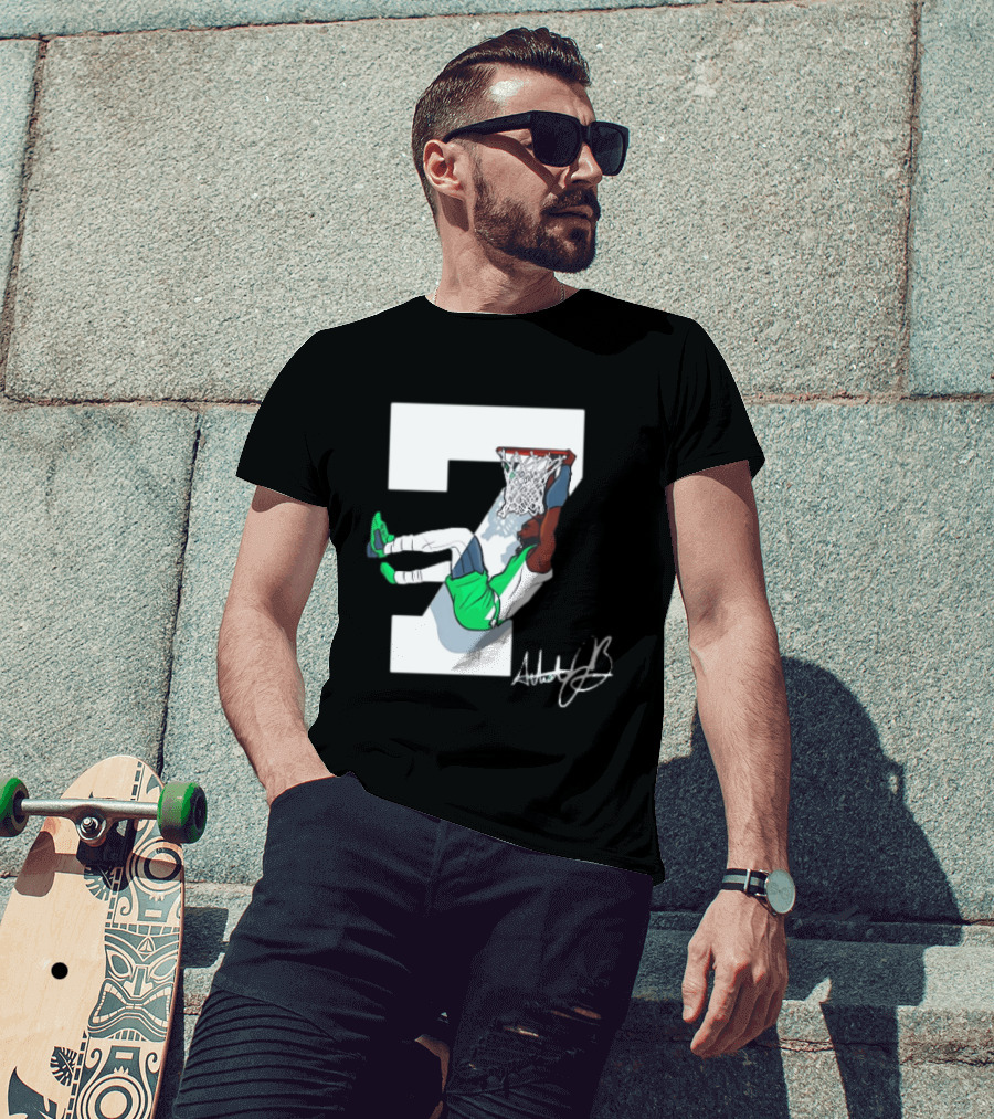 Boston Celtics Dunking Number 7 AthleticJb T-Shirt