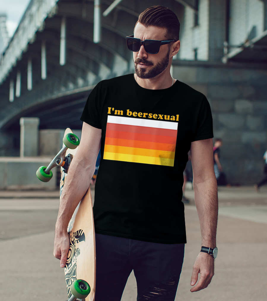 I'm Beersexual Beer Lover Striped Beer T-Shirt